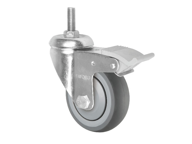 125mm Stem Caster TPR Wheel With Locking