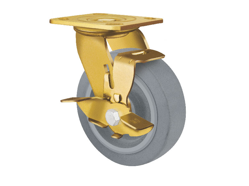 Heavy-duty swivel Caster With Metal Side Brake