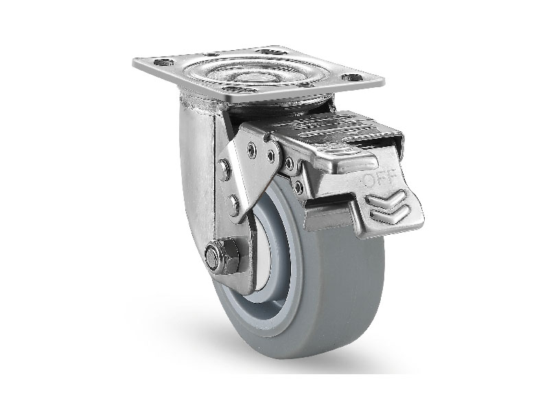 heavy-duty caster with brake