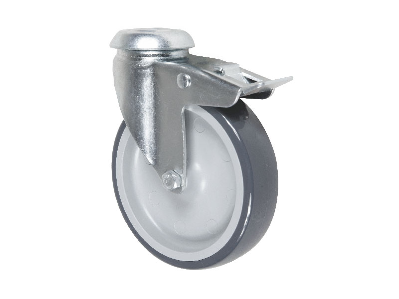 75mm Bolt Hole Caster Metal Total Brake
