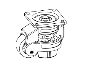 Self leveling casters