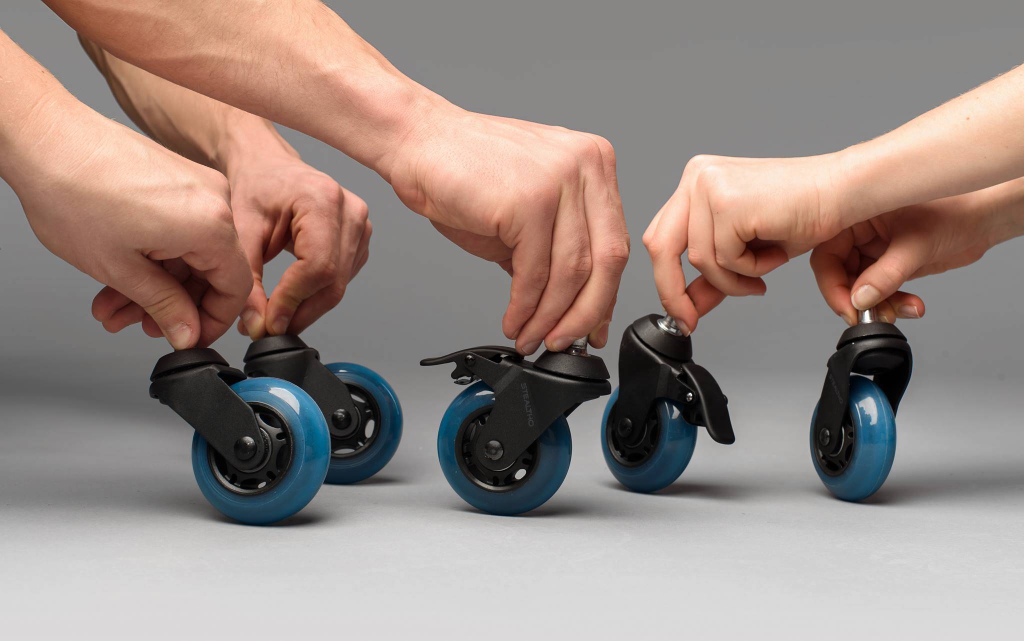 polyurethane casters vs rubber​