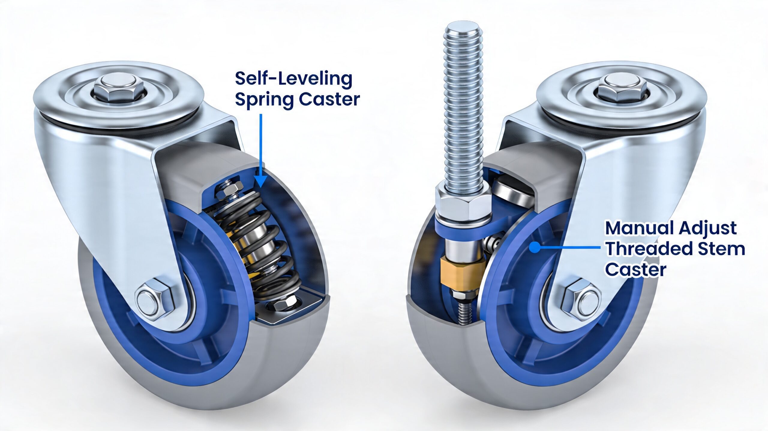 Self Leveling vs Manual Adjust Casters