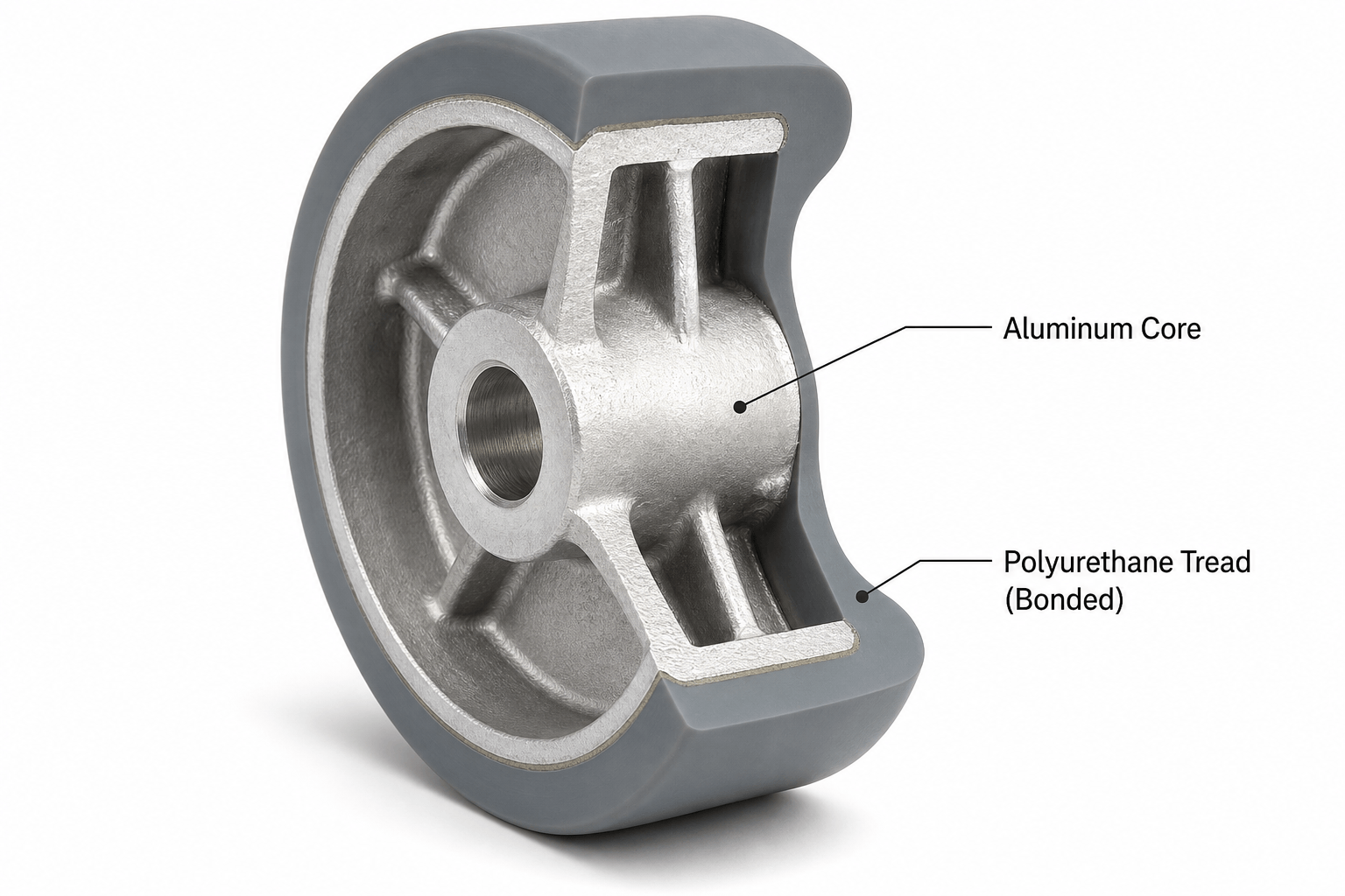 Cross section of the metal core