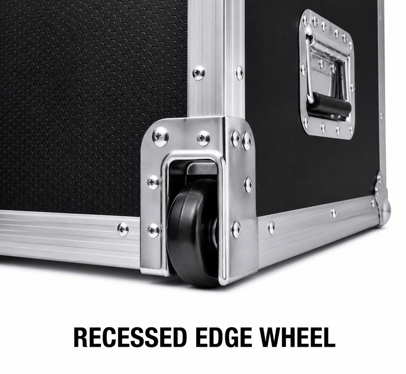 recessed edge caster wheel